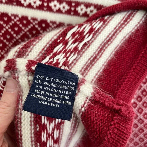 Denver Hayes Red Patterned Ski Sweater size  medium - Picture 5 of 6